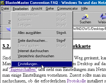 In Netscape: Bearbeiten